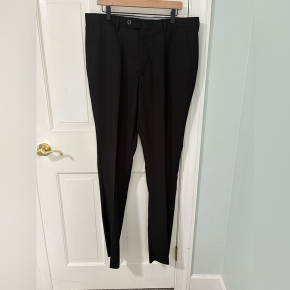 Pierre Loren NWT Black Suit Pants 44L x 38W Raw hem Brand new with tags!